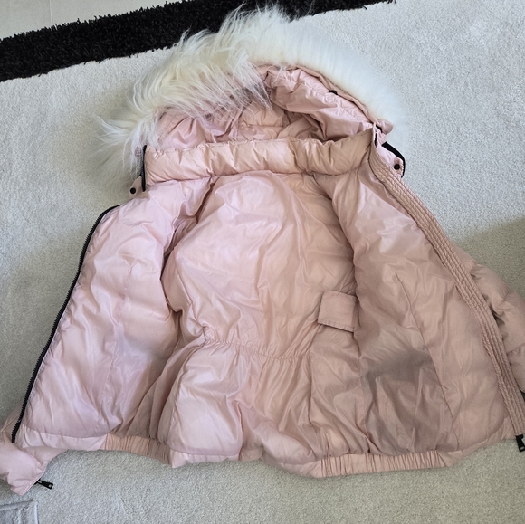 Moncler Pink vintage Puffer Jacket with Fur Hood - Picture 11 of 14